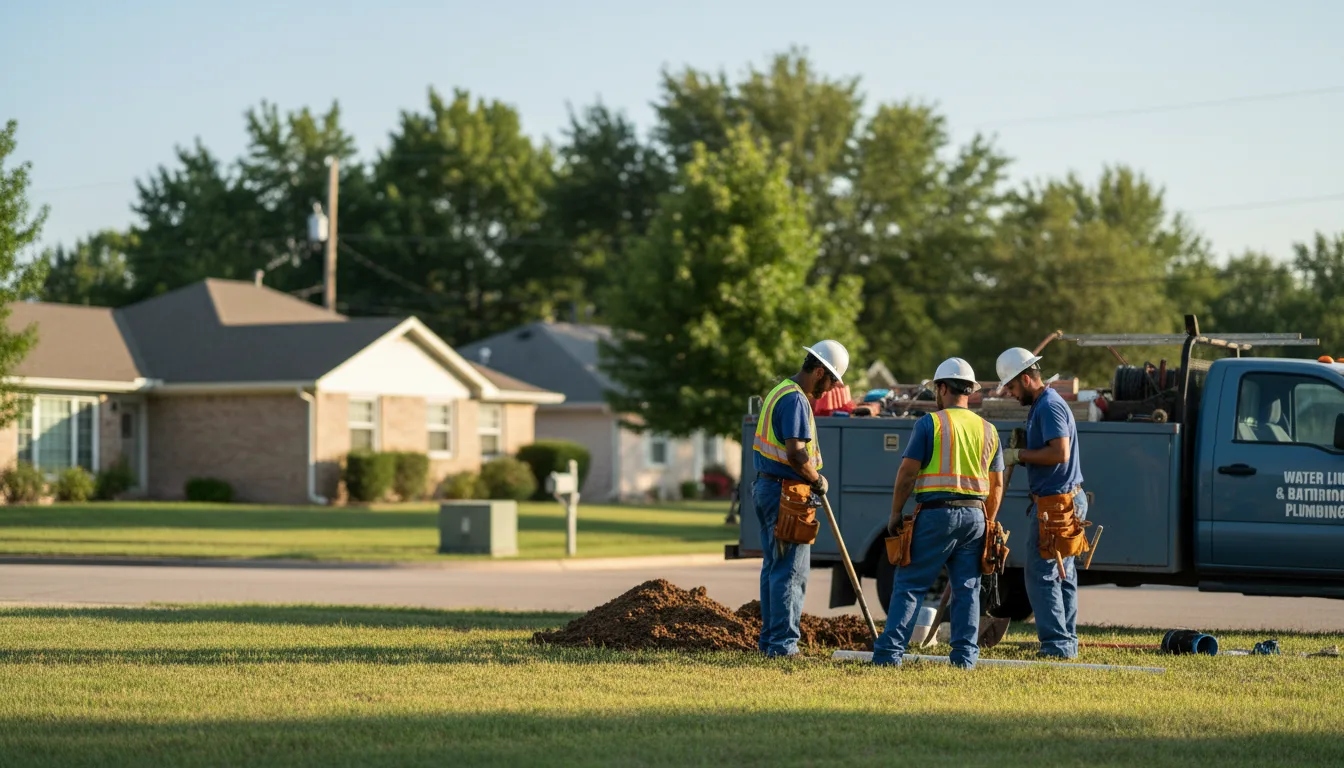 Residential water line and bathroom plumbing service in Middletown, OH